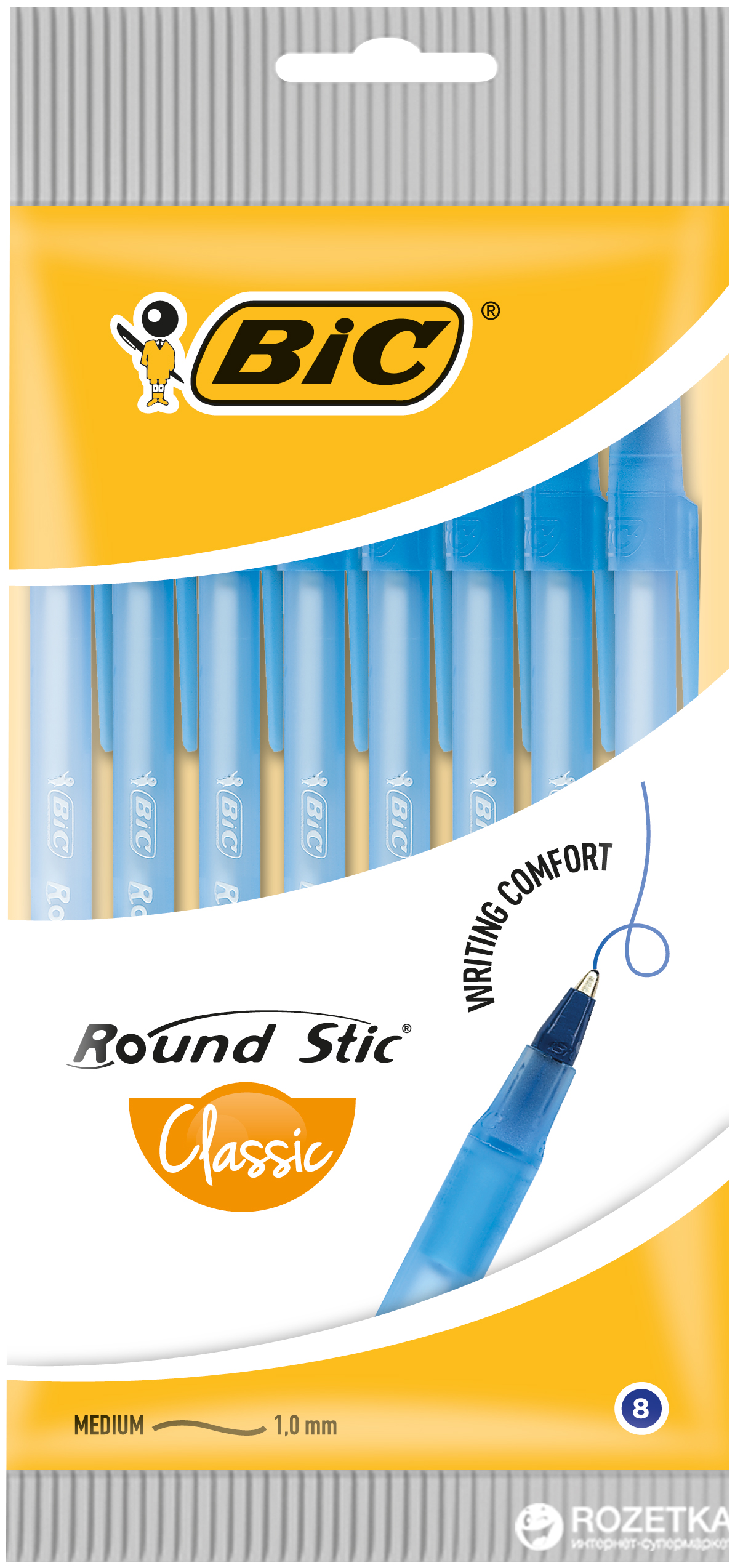 Ручки кулькові BIC Round 8шт синя (3086123399297) – фото, відгуки ...