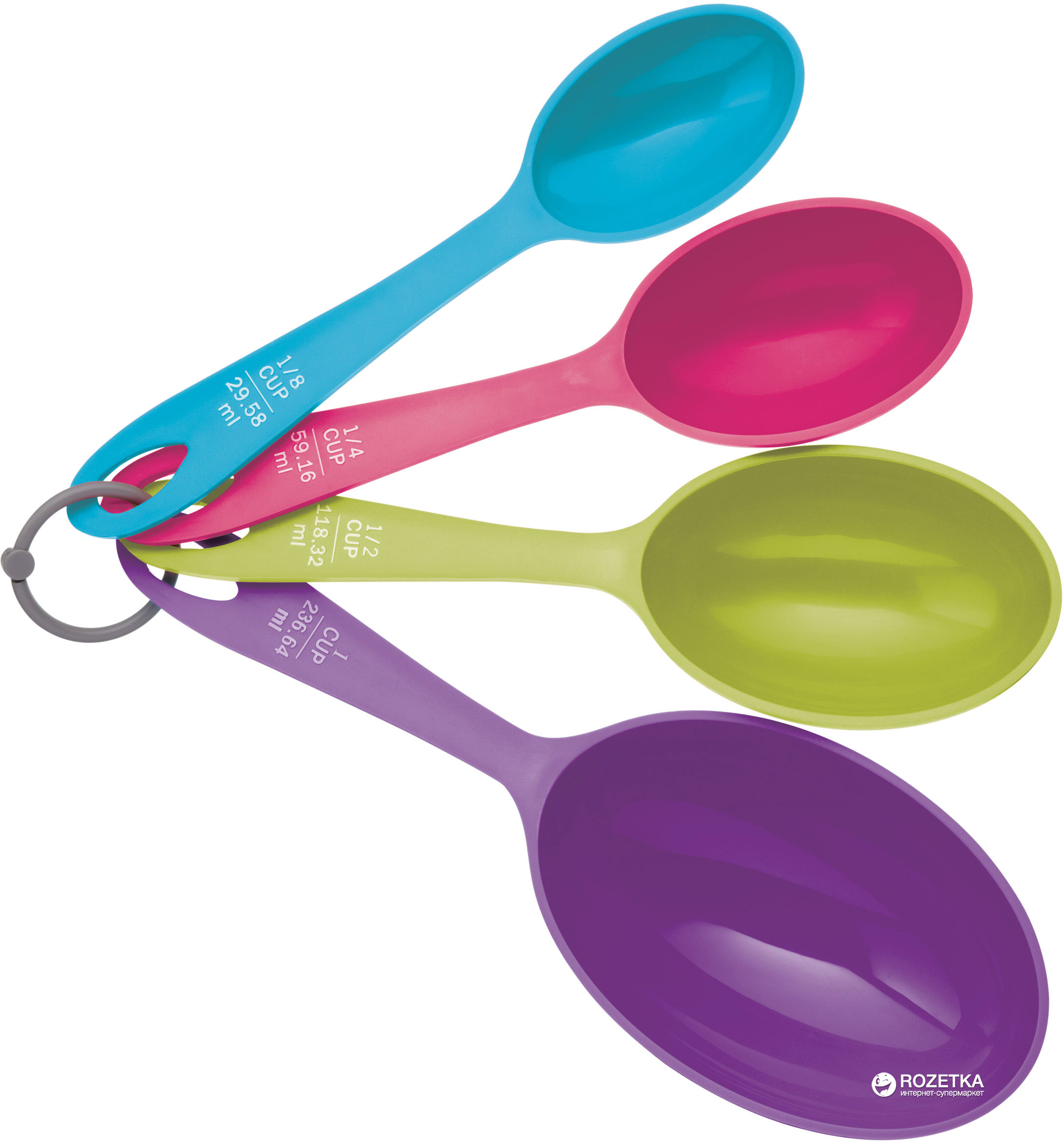 

Набор мерных ложек-чашек Kitchen Craft Colourworks 4 шт