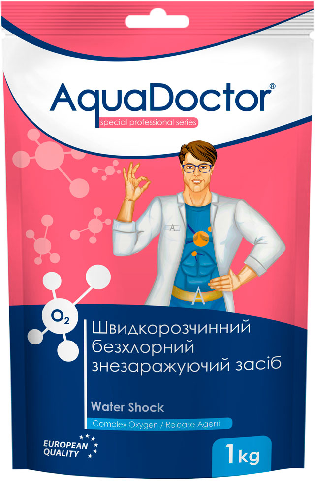 

Дезинфектант на основе активного кислорода AquaDoctor Water Shock О2 1 кг