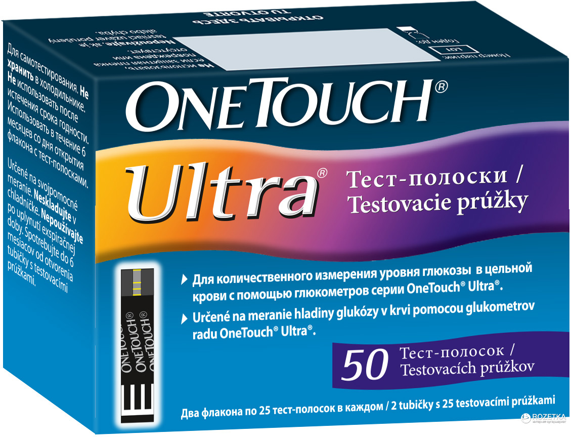 Тестовые полоски для глюкометра ONETOUCH Ultra | ROZETKA
