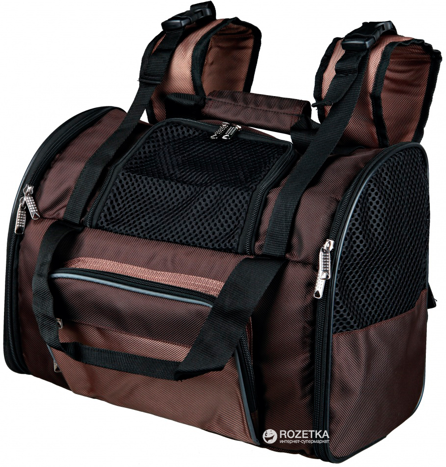 

Рюкзак-переноска для собак и кошек Trixie Shiva Backpack 41 х 30 x 21 см до 8 кг Бежево-коричневый
