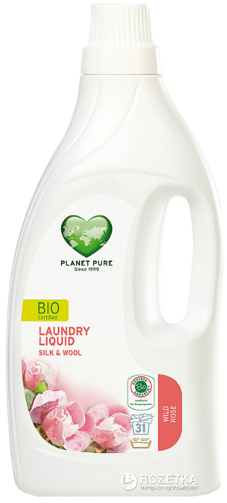 

Органическое жидкое средство для стирки Planet Pure Дикая роза 1.55 л