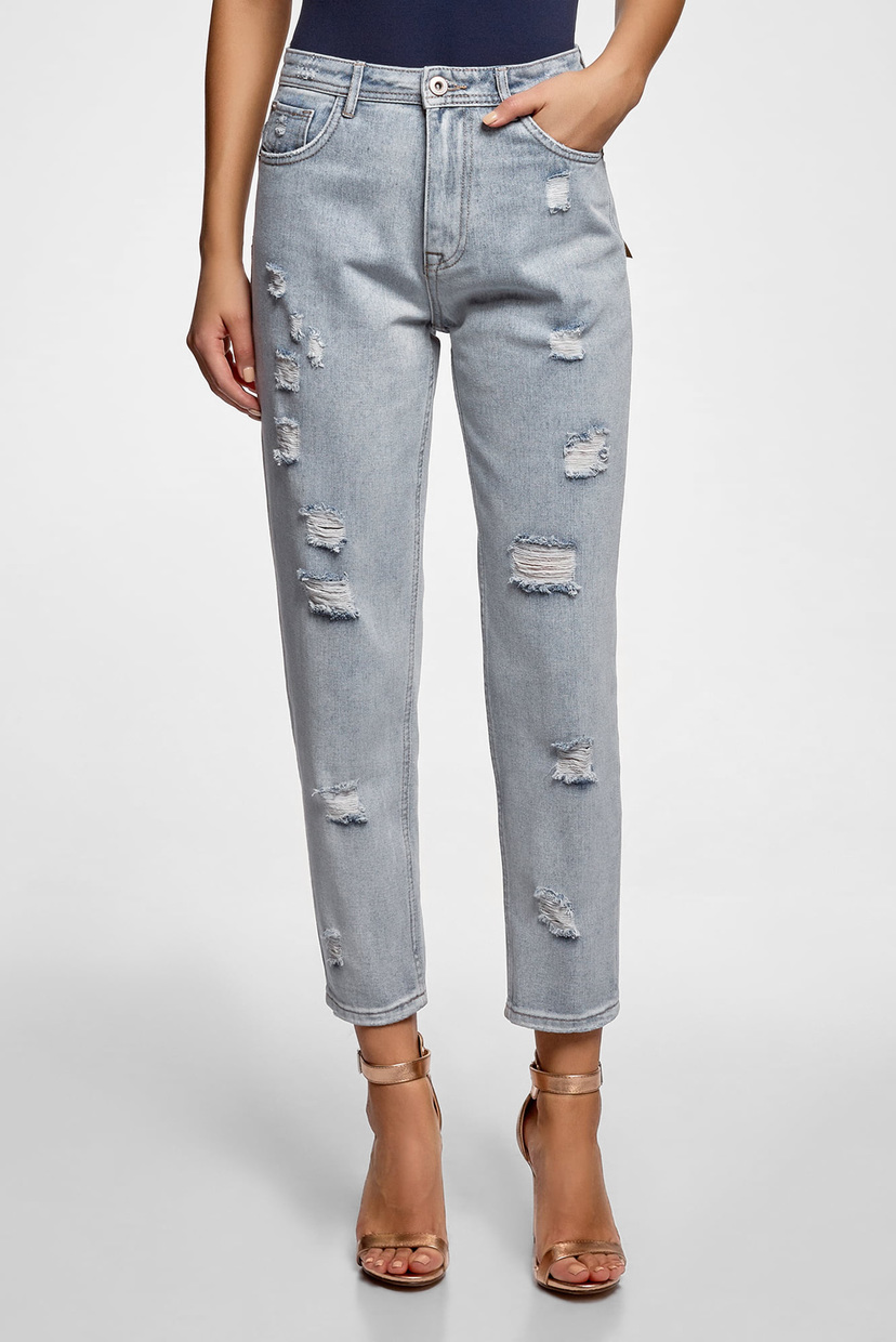 

Женские голубые джинсы Mom fit Oodji 26 12105110-1/45254/7000W