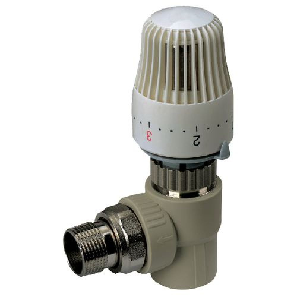 

Кран термостатический с термоголовкой угловой 20x1/2 (K0153.PRO) KOER PPR (47105)