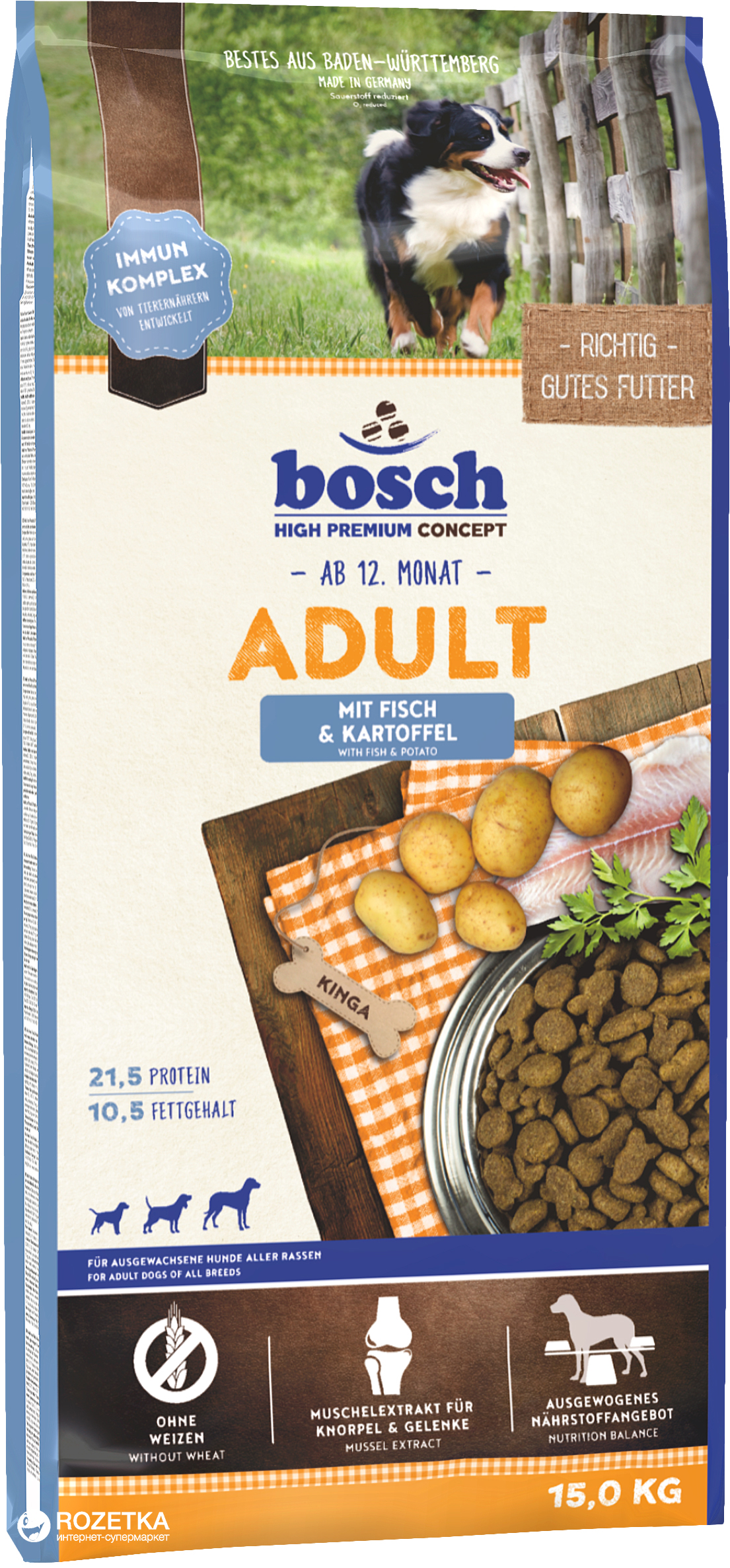 

Сухой корм для собак Bosch HPC Adult Рыба и картофель 15 кг
