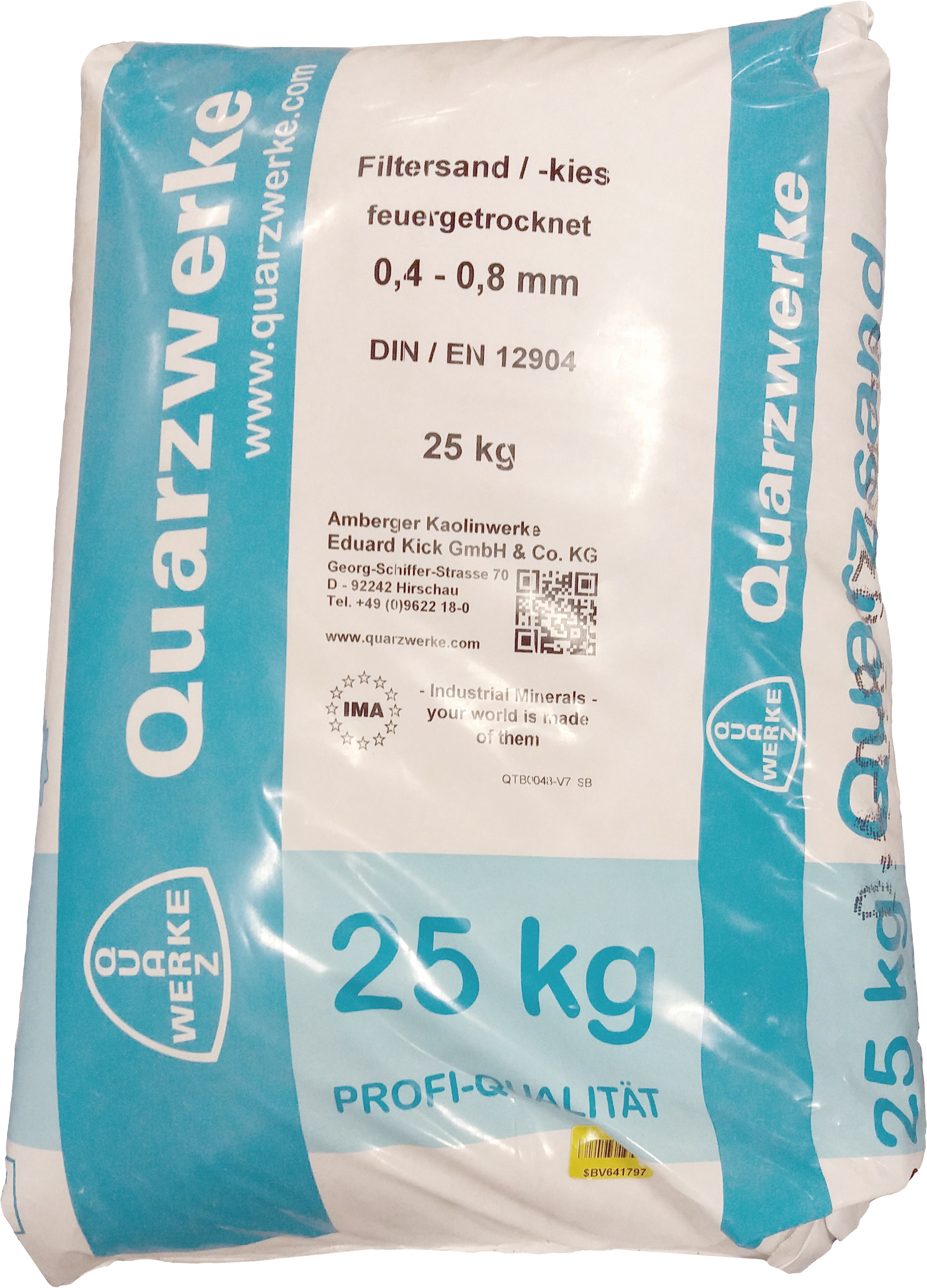 

Кварцевый песок для бассейна Quarzwerke 1 - 2 мм 25 кг