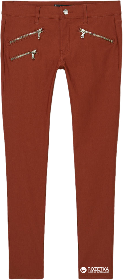 

Брюки Mango 73043512 34 Золотистые с орнажевым