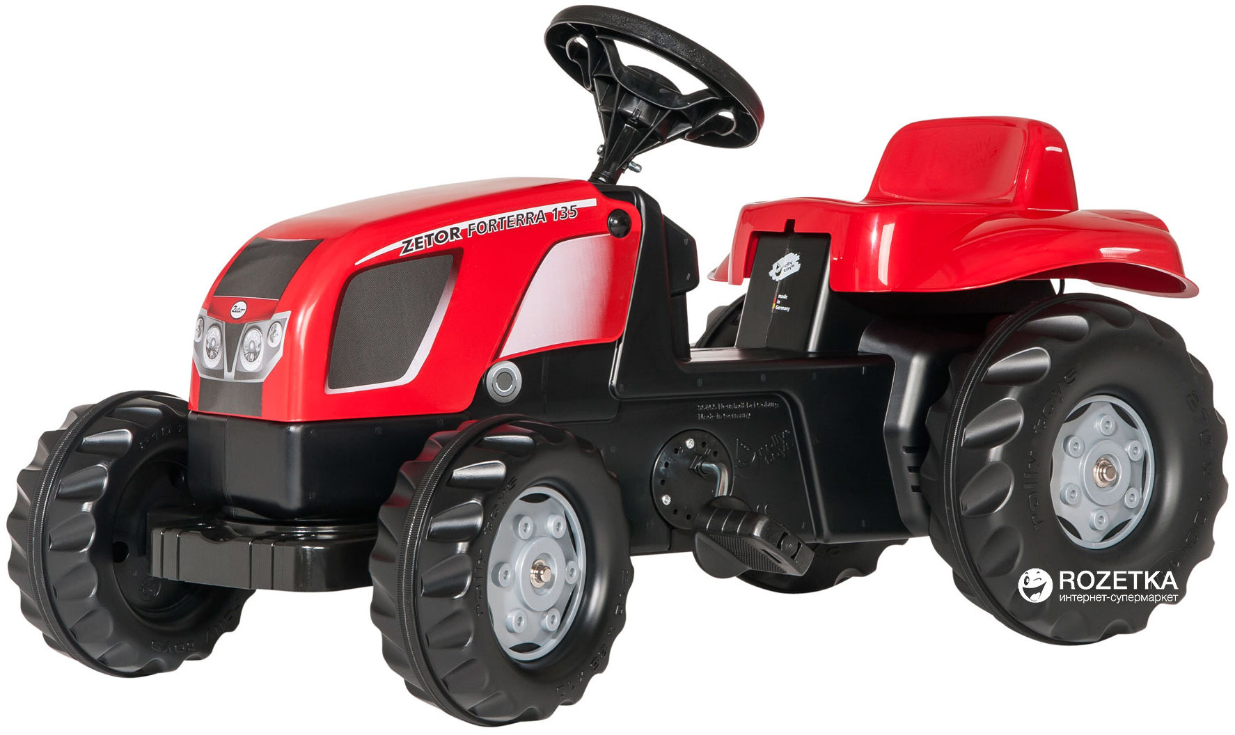

Веломобиль Rolly Toys Трактор RollyKid Zetor Forterra 135 Красный (012152)