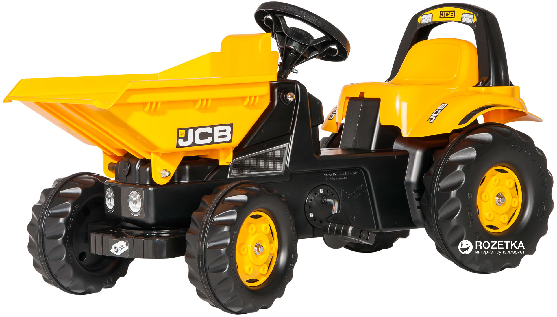 

Веломобиль Rolly Toys Самосвал RollyKid Dumper JCB Желтый (024247)