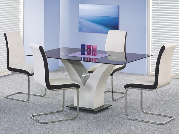 

Стеклянный стол Halmar Vesper 160x90x76 см Черный/Белый