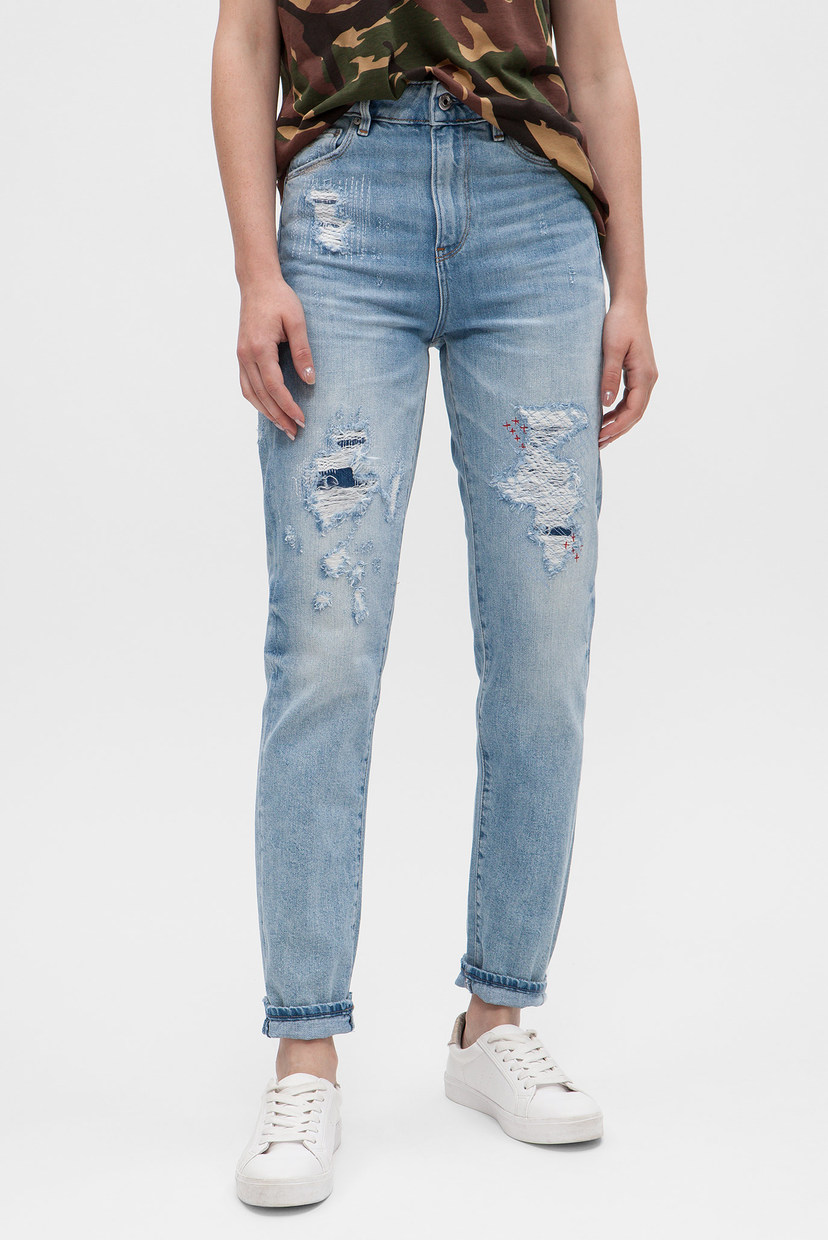 

Женские голубые джинсы 3301 High Straight 90's Ankle Wmn G-Star RAW 24-32 D09988,9926