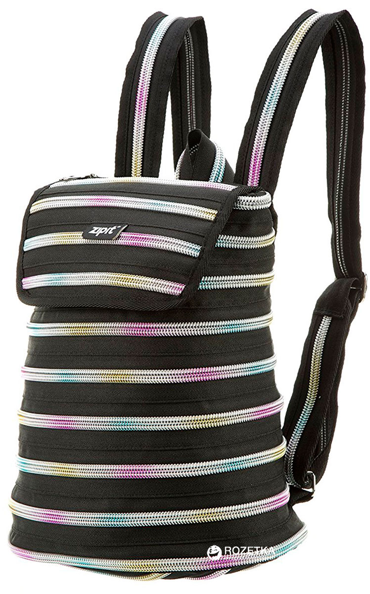 

Рюкзак Zipit Zipper Black & Rainbow Teeth (7290103194864)