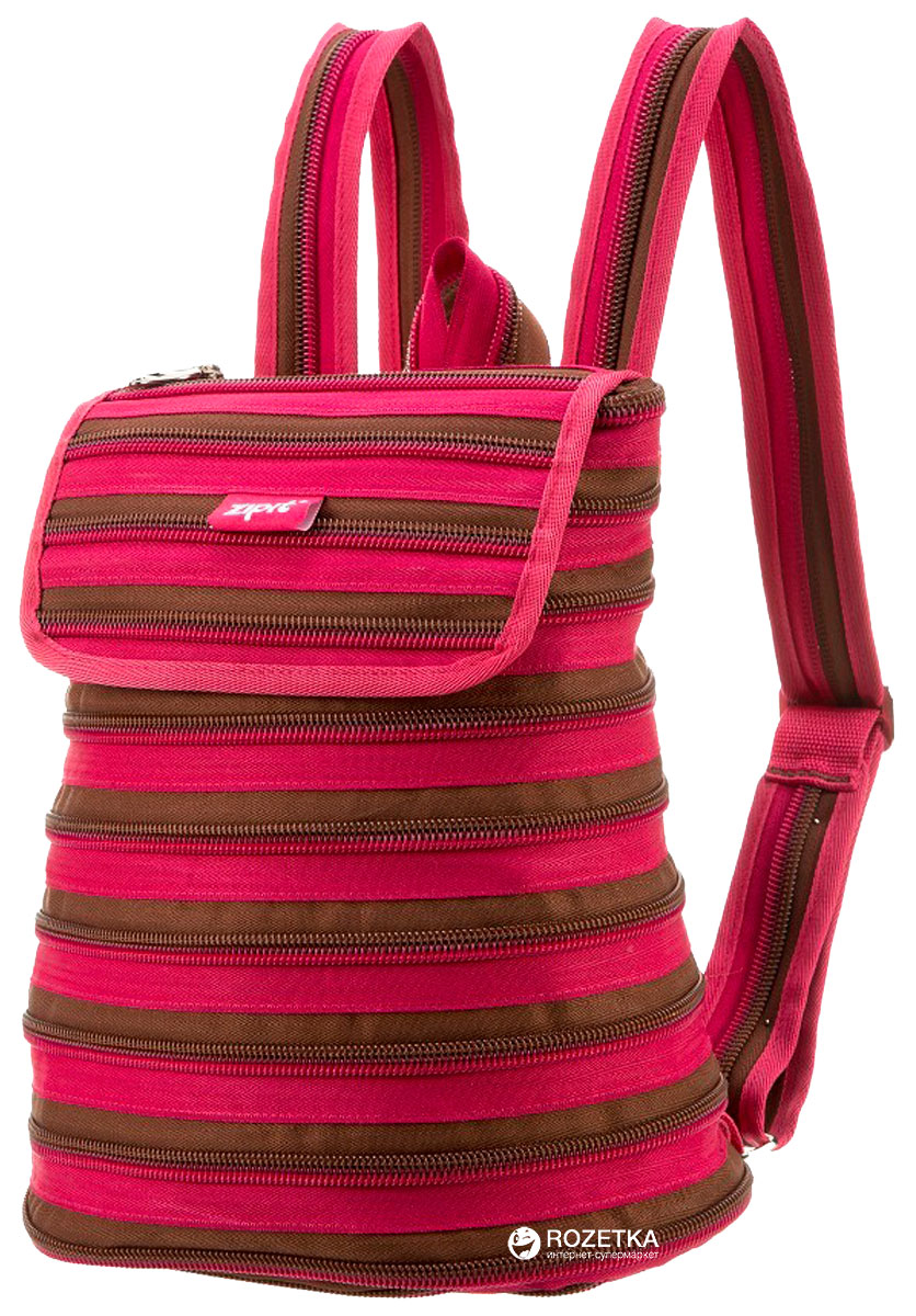 

Рюкзак Zipit Zipper Fuchsia & Deep Brown (7290103194482)