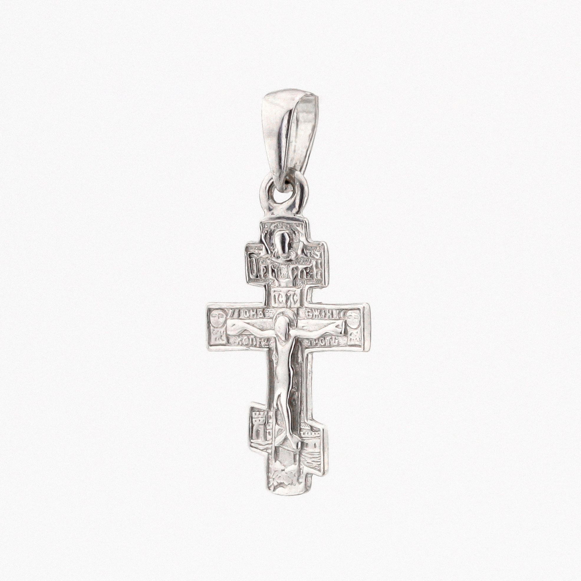 

Серебряный крестик с распятием P13620 Диамант