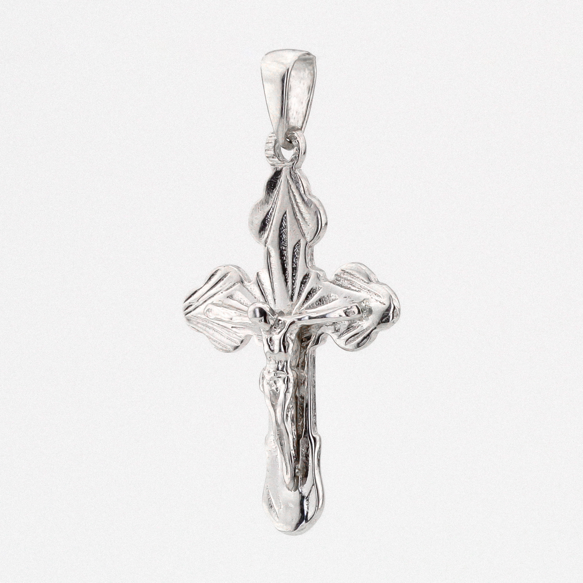 

Серебряный крестик с распятием P13611 Диамант