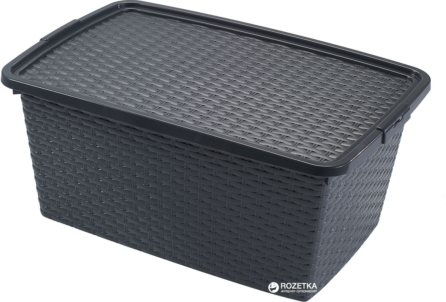 Ящик для хранения пластиковый Heidrun Intrigobox с крышкой 43х32 h22 см .