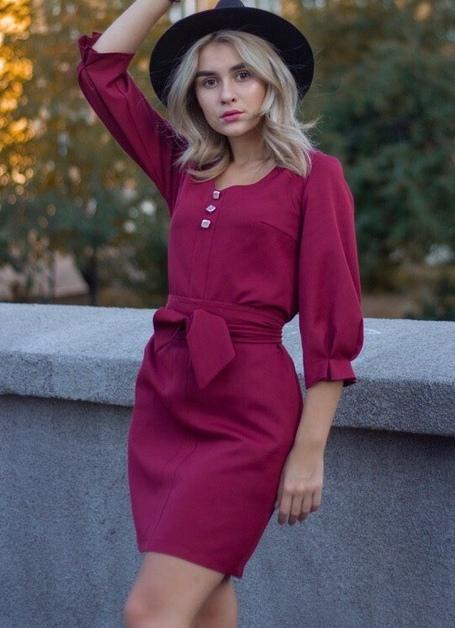 

Платье G&M k-59168 46 Размер цвет марсала