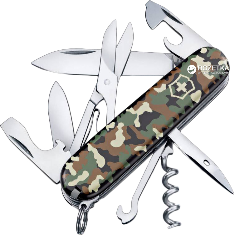 Акція на Швейцарский нож Victorinox Climber Camouflage (1.3703.94) від Rozetka UA