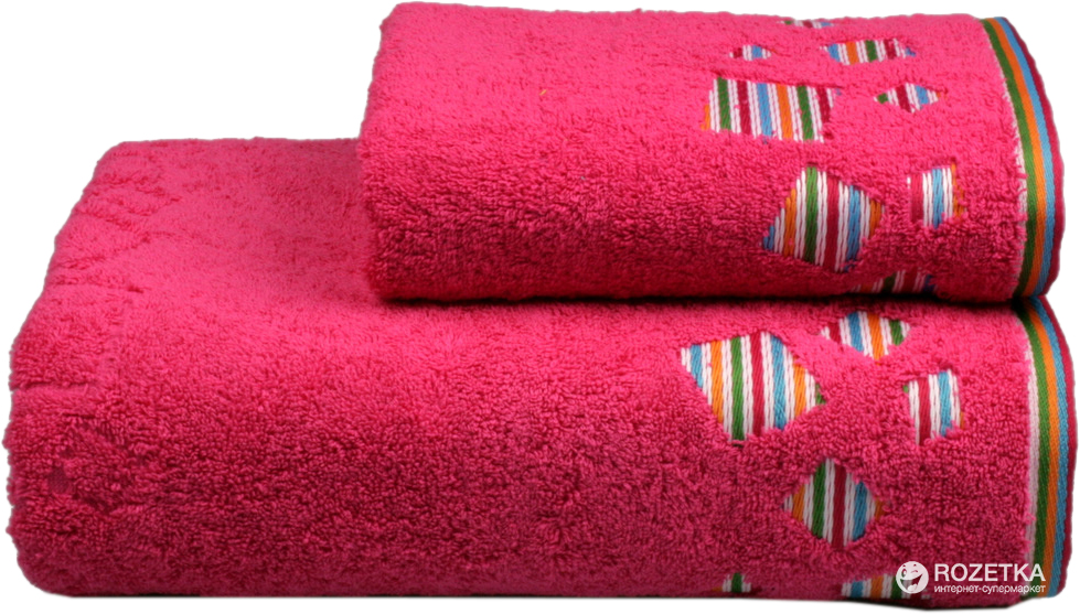 Махровое полотенце Home Line Rainbow 103524 50х90 Розовое ...