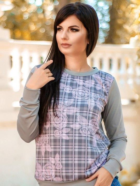 

Свитшот G&M k-33086 42-44 Размер цвет серый