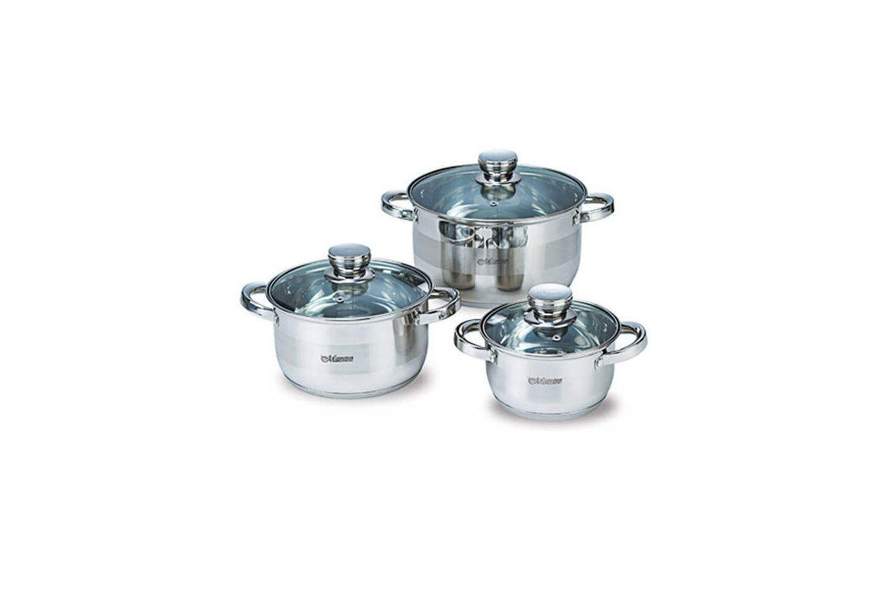 

Набор посуды нержавеющий Maestro - 1,5 х 3 х 5 л (3 шт.) MR-2220-6L (MR-2220-6L)
