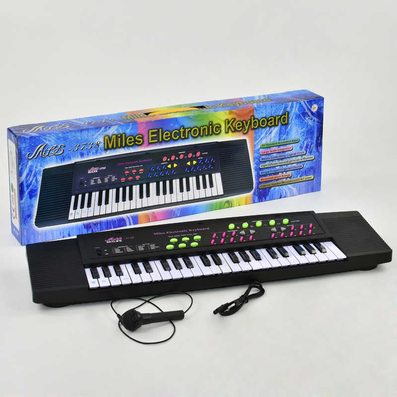 

Пианино 3738 Keyboard 10 с микрофоном, 2 динамика, от сети 220V - 185491