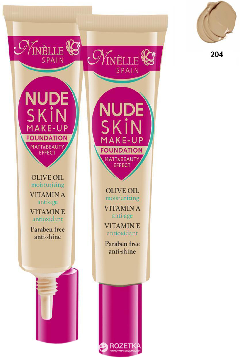 Акція на Тональный крем Ninelle 30 мл 204-Nude Skin Make-up (8435328109012) від Rozetka UA