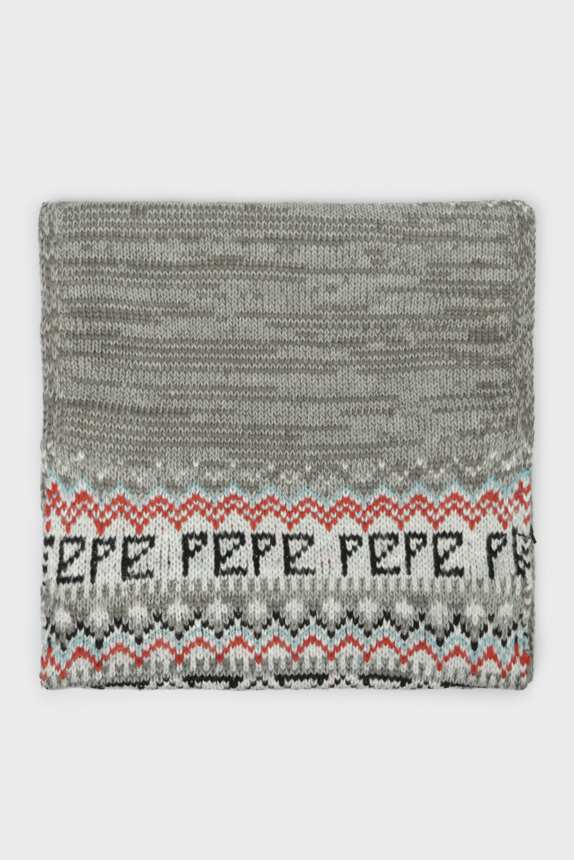 

Женский серый шарф с узором Pepe Jeans OS PL060154