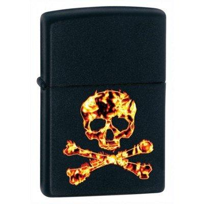

Бензиновая зажигалка Zippo 28044 FIERY SKULL AND CROSS BONES (Пылающий череп и скрещенный кости)
