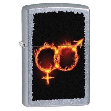 

Бензиновая зажигалка Zippo 28446 MAN WOMAN FIRE.