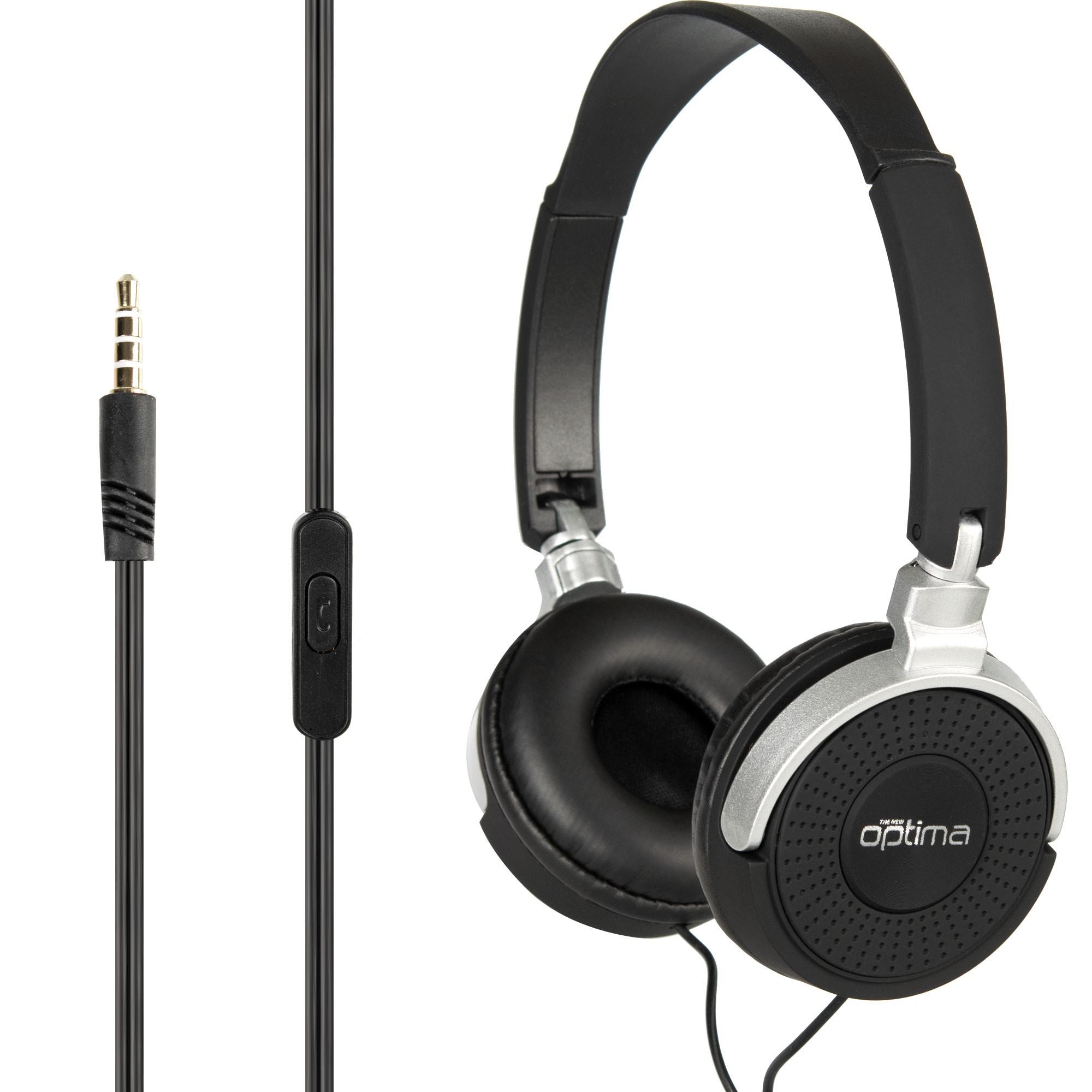 

Наушники Optima HWB-001 Black с микрофоном и кнопкой ответа