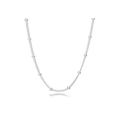 

Серебряное Колье-Цепочка Пандора Серебряные Бусины #396235CZ-45