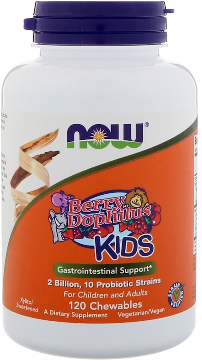 

Биологически активная добавка Now Foods Berry Dophilus 120 теблеток (733739029492)