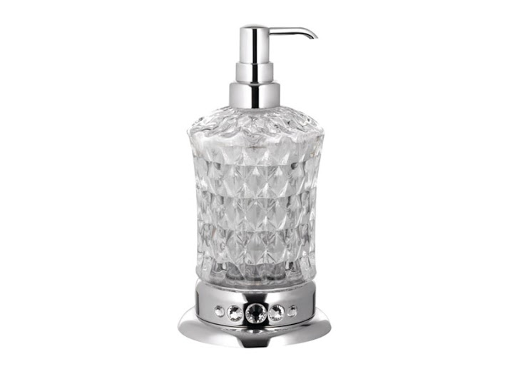 

Дозатор для жидкого мыла KUGU Swan Freestand 330C (латунь, хром, стекло)