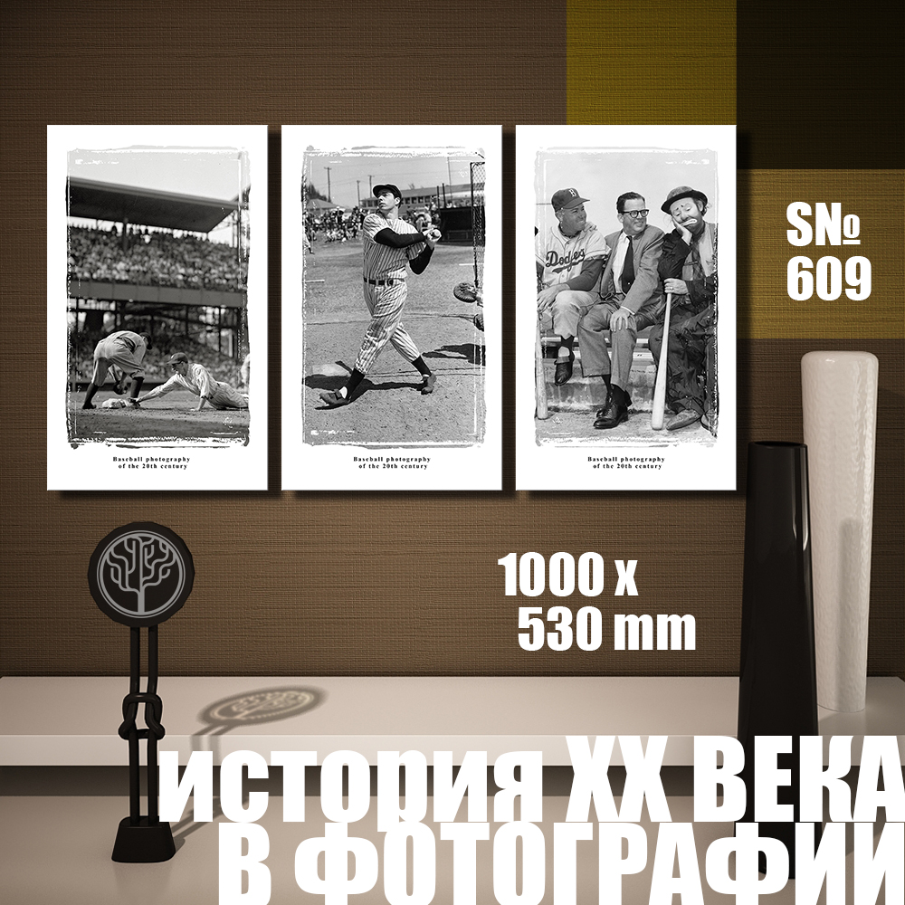 

Модульная картина UZKartina История ХХ века Бейсбол 100х53см