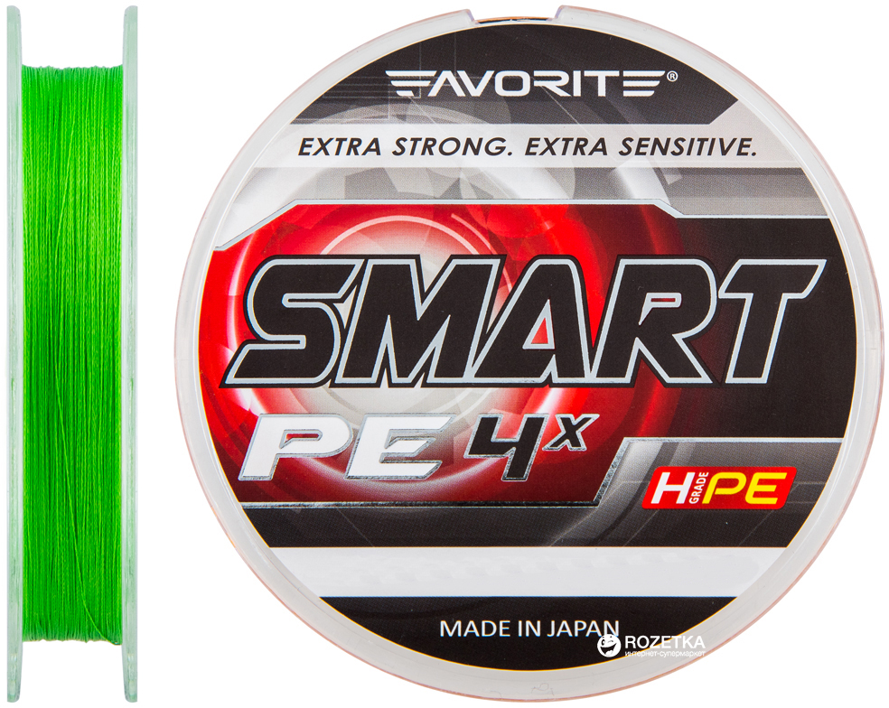 

Шнур Favorite Smart PE 4x 150 м # 0.4/0.104 мм 3 кг Салатовый (16931037)