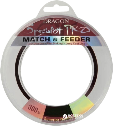 

Леска Dragon Specialist Pro Match & Feeder 300 м 0.18 мм 4.75 кг (TDC-31-09-018)