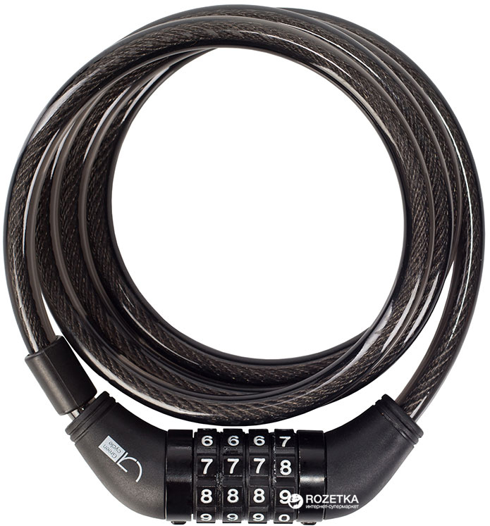 

Кодовый замок Green Cycle PYM3720 в силиконовой обойме + крепление 150х1 см Черный (LCK-64-45)