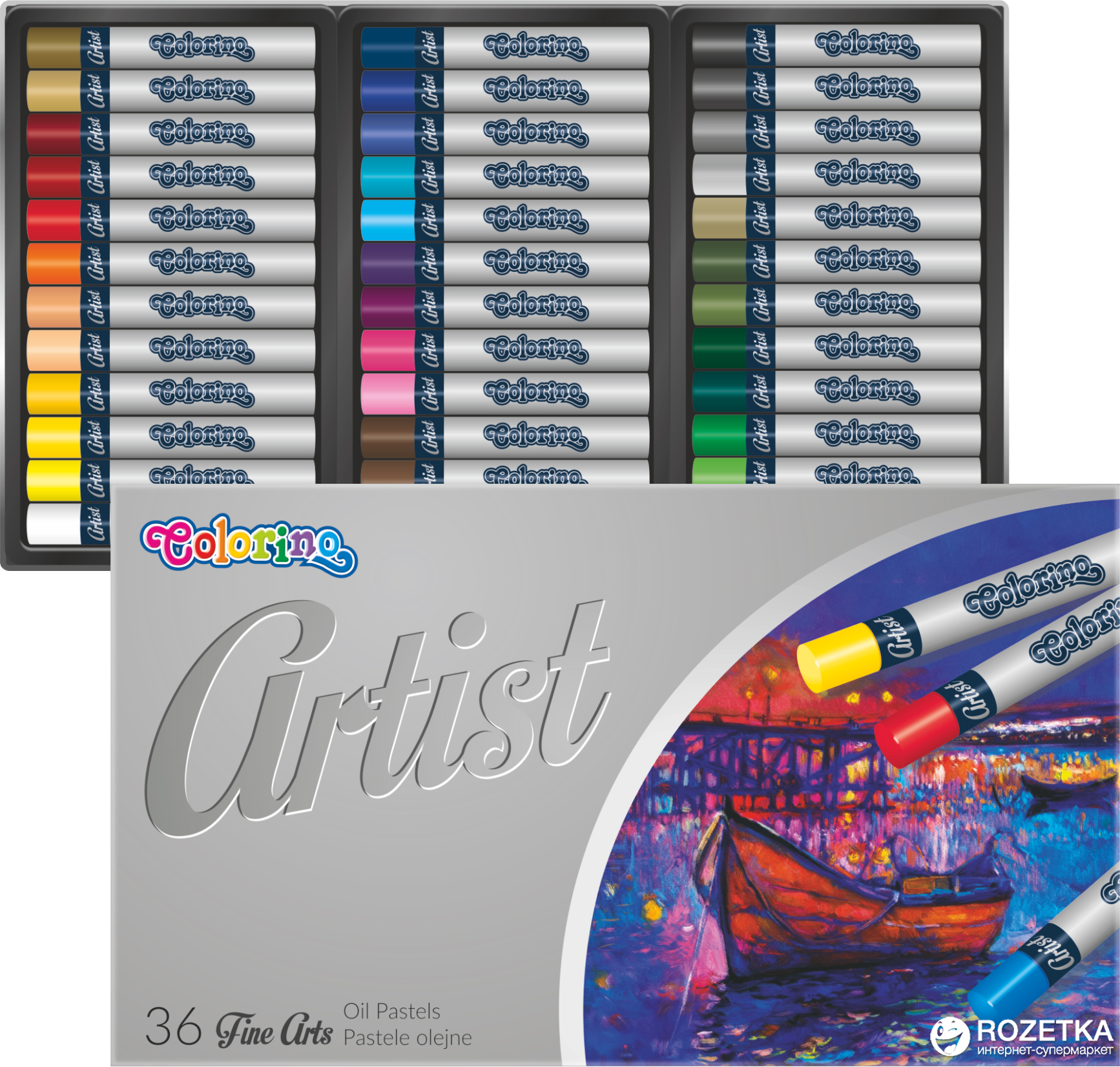 

Пастель масляная Colorino Artist круглая в пластиковом контейнере 36 цветов (65726PTR)