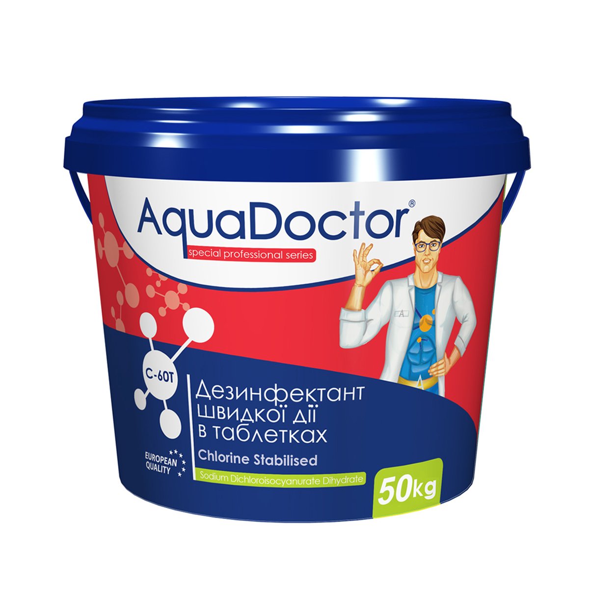 

Дефенфектор Хлор для бассейна быстрого действия AquaDoctor C-60T 50кг