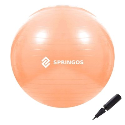 

Мяч для фитнеса фитбол Springos 55 см Anti-Burst Orange (SKL41-277822)