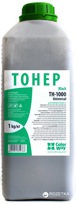 

Тонер Colorway HP LJ 1000/1010/1200/2100/AX (TH-1000-1B)