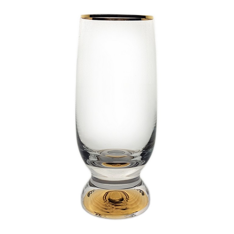 

Набор бокалов для пива 350 мл. Crystal Bohemia стекло Gold Gina 6 пр.