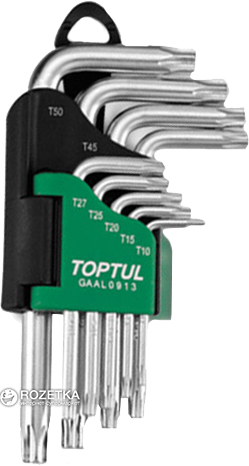 

Набір ключів Torx Toptul T10-T50 9 предметів