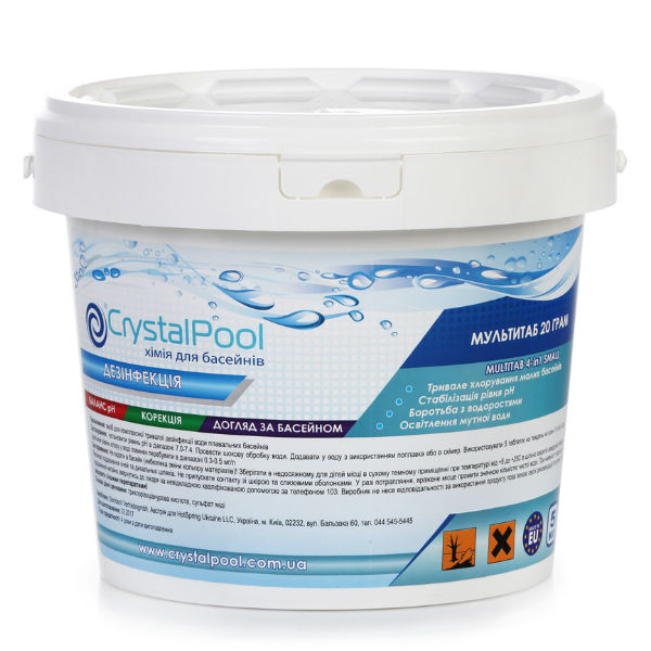 

Мультитаб 20 грамм Crystal Pool MultiTab 4-in-1 Small 5 кг