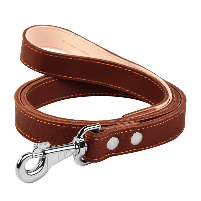 

Поводок двойной CoLLaR кожа коричневый с прошивкой 04746 (4820152563798)
