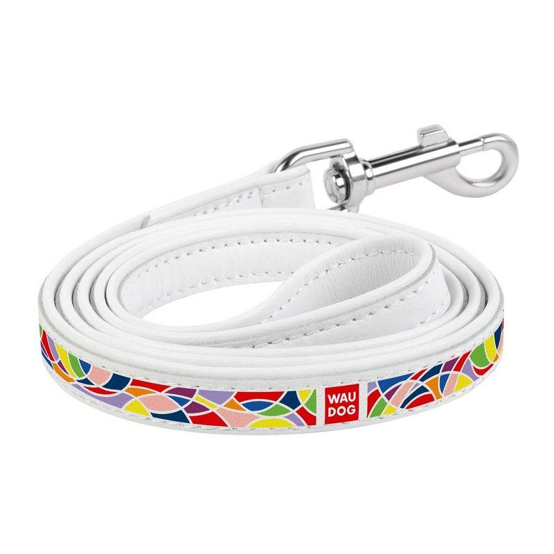 

Поводок WAUDOG Design Витраж кожа белый 367215 (4823089313016)
