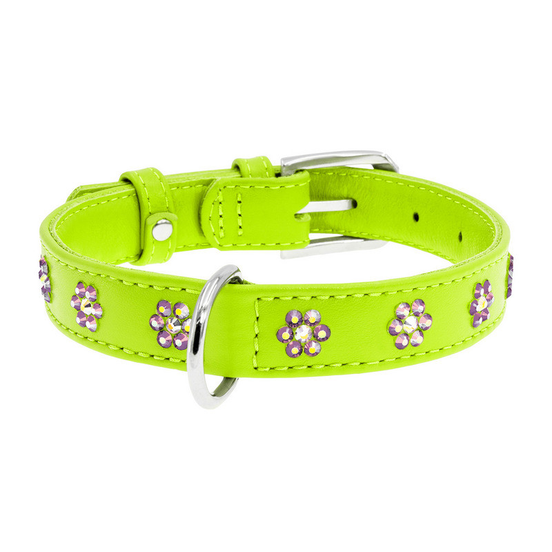 

Ошейник WAUDOG Glamour кожа салатовый с клеевыми стразами Цветочек 32845 (4820082499167)