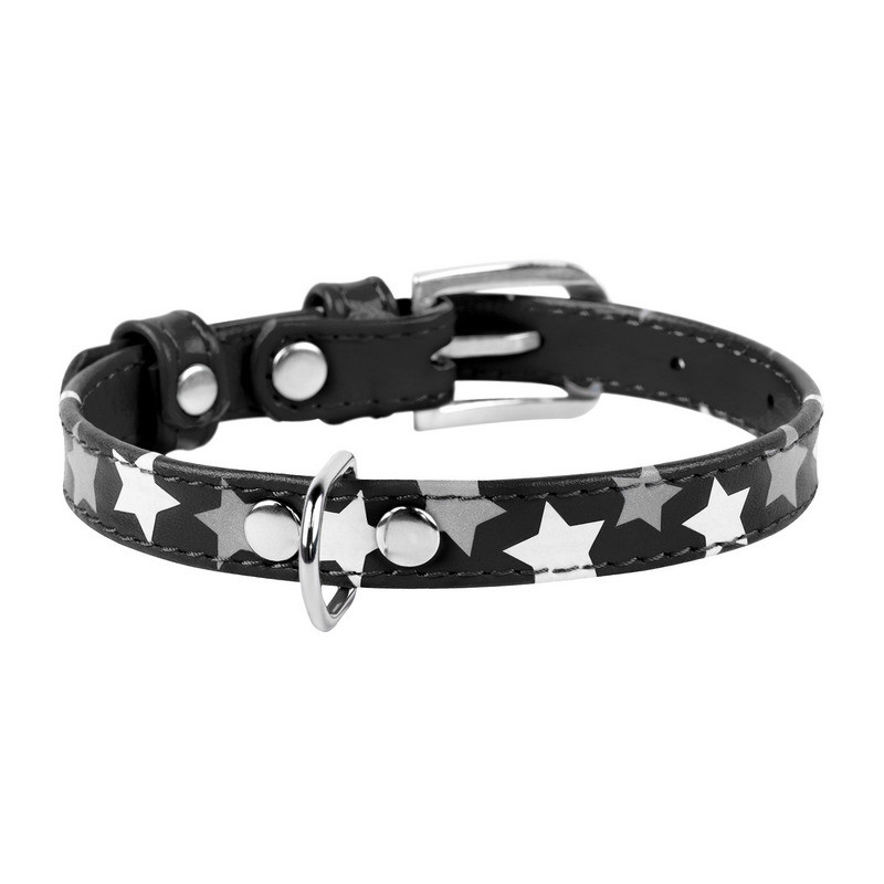 

Ошейник WAUDOG Glamour кожа черный с узором Звездочка 35851 (4823089301167)
