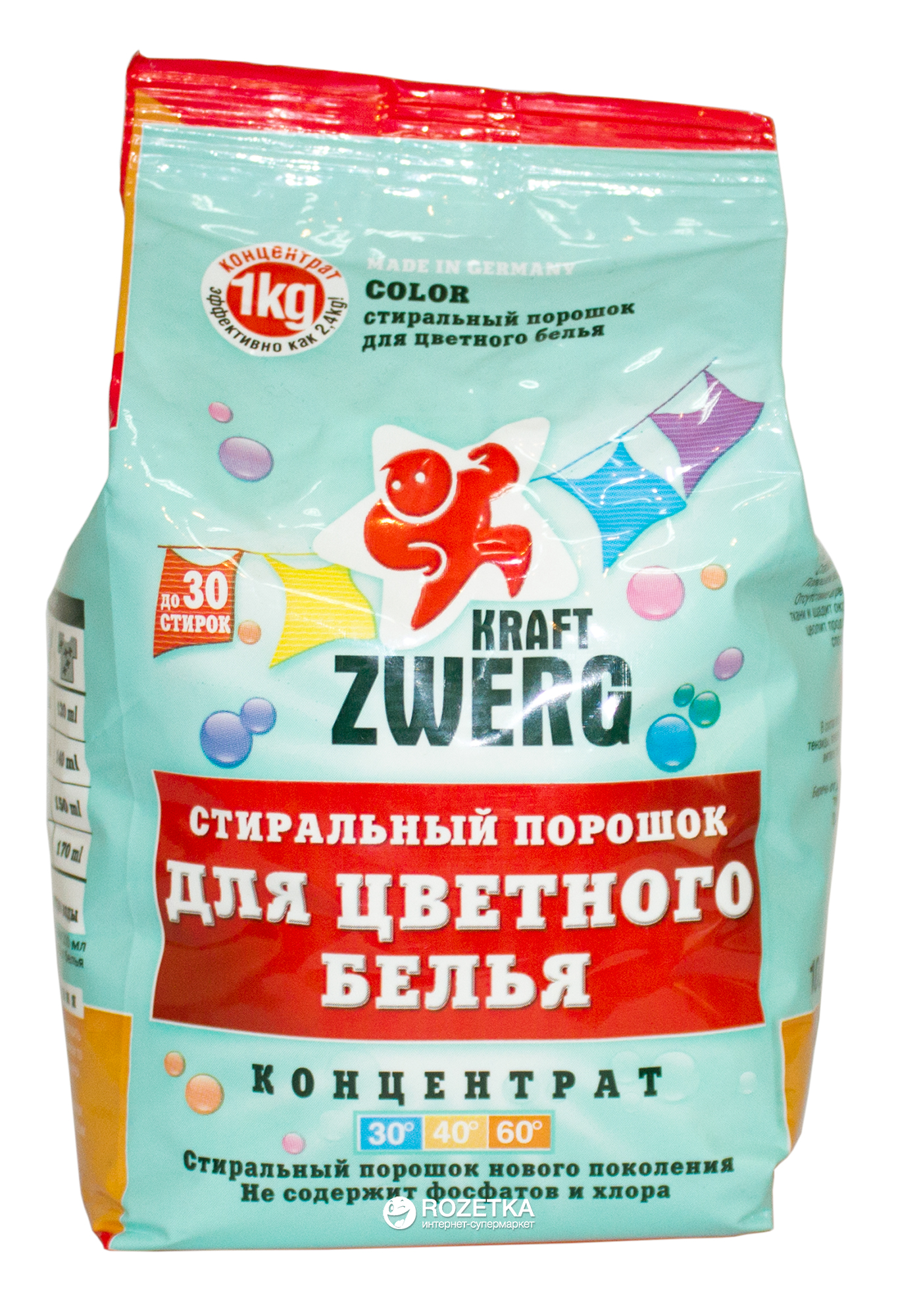 

Стиральный порошок для цветного белья Kraft Zwerg 1 кг